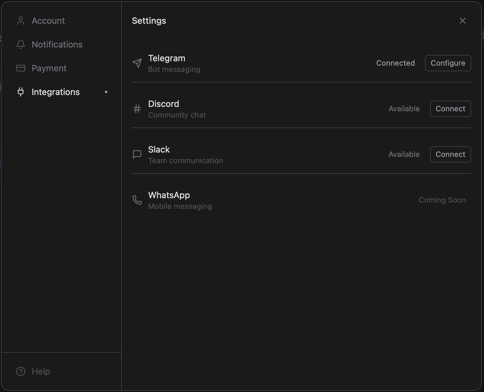 Botable Interface — statistics